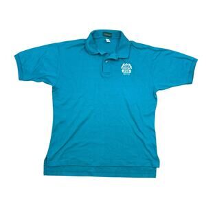 Vintage 90s Red Hook ESB Seattle Beer Polo Teal Womens XL 1/4 button collared
